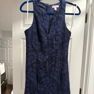 Navy lace Lily Pulitzer sheath dress